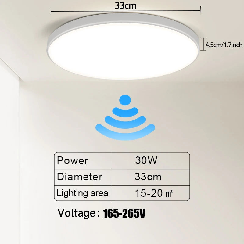 Luz de teto com sensor de movimento e luminosidade