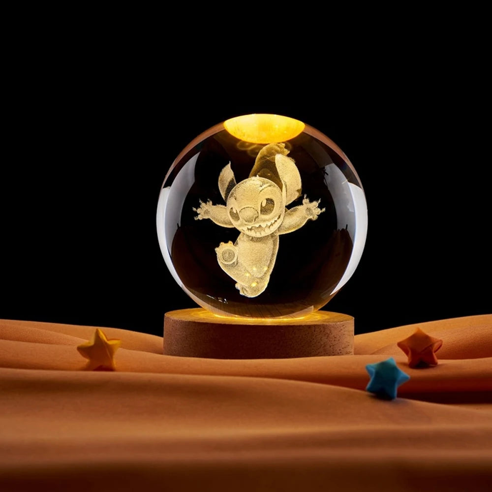 Esfera de cristal 3D Stich - 6cm