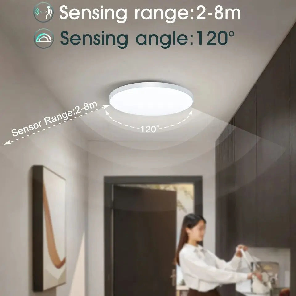 Luz de teto com sensor de movimento e luminosidade