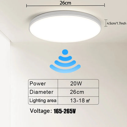 Luz de teto com sensor de movimento e luminosidade