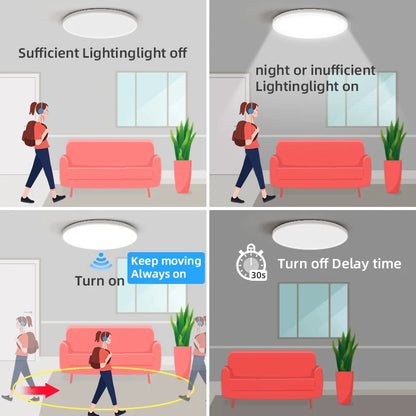 Luz de teto com sensor de movimento e luminosidade